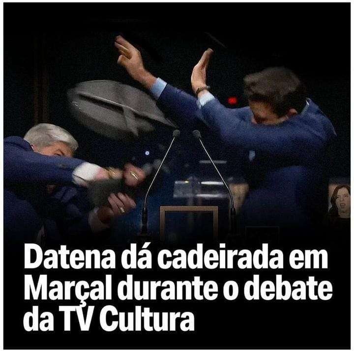 datena-acerta-cadeirada-em-marcal-durante-debate-da-tv-cultura-em-sao-paulo