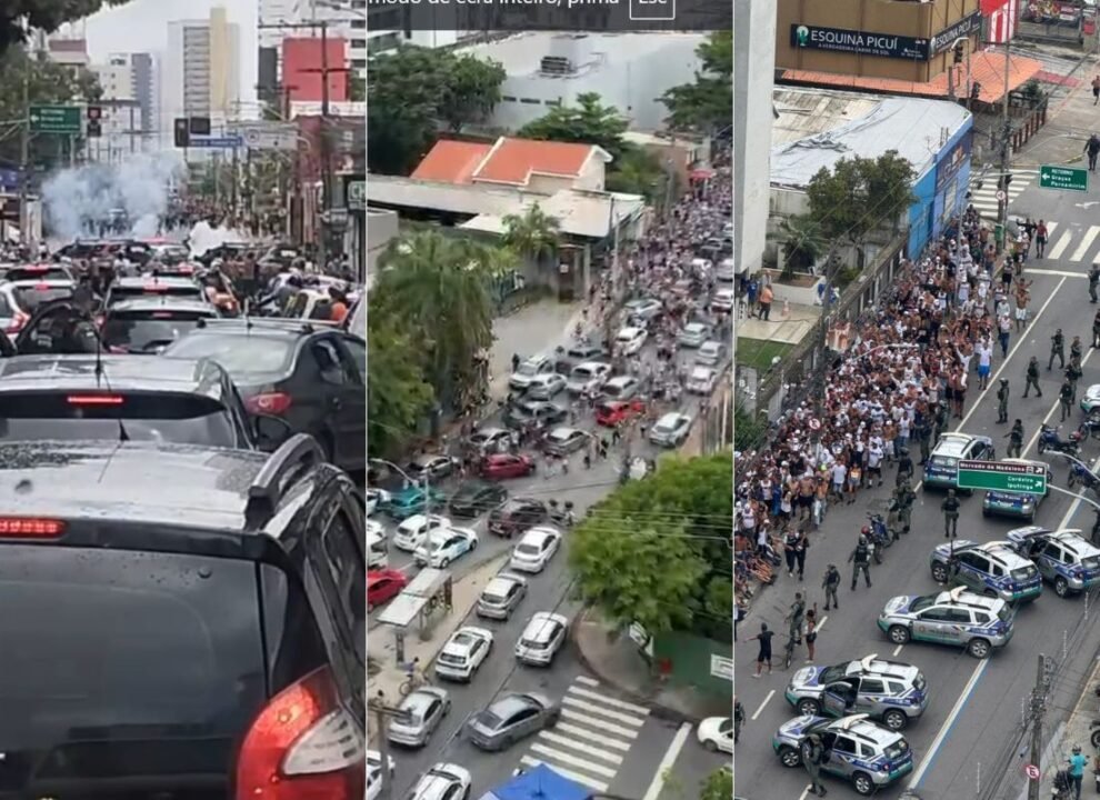 selvageria:-videos-mostram-brigas-entre-torcidas-de-santa-cruz-e-sport