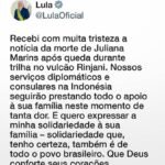 presidente-lula-lamenta-morte-de-brasileira-durante-trilha-na-indonesia