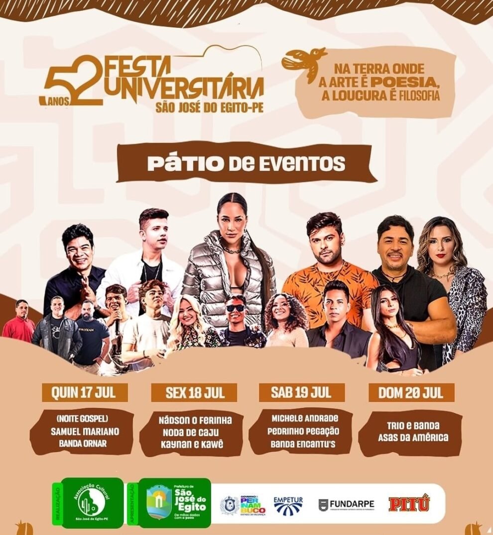 sao-jose-do-egito:-festa-universitaria-comeca-nesta-quinta