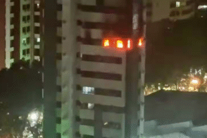 incendio-atinge-apartamento-no-recife-e-deixa-idoso-ferido;-bombeiros-resgatam-animais