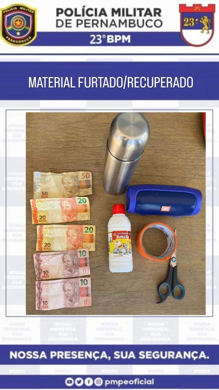 23o-bpm-recupera-objetos-furtados-de-escola-e-conduz-envolvidos-a-delegacia-em-tabira